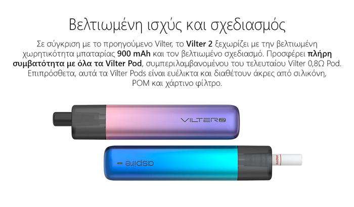 Aspire Vilter 2 Pod Kit 2ml TPD 900mAh slider02