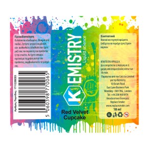 Flavorshot Kemistry Red Velvet Cupcake 18ml/60ml bottle flavor