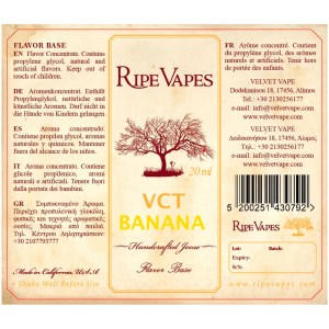 Ripe Vapes VCT Banana 20ml to 60ml Flavor 