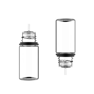Unicorn bottle Short 30ML V3 Chubby Gorilla Transparent black cap μπουκαλάκι για υγρά αναπλήρωσης