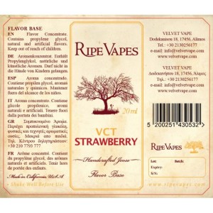 Ripe Vapes VCT Strawberry 20ml to 60ml Flavor 